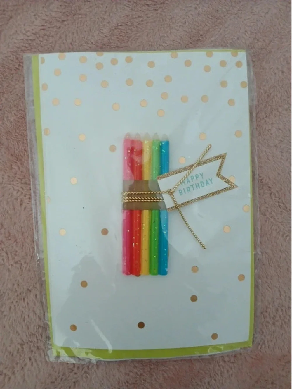 Rainbow candle card and peril happy birthday cards 3d